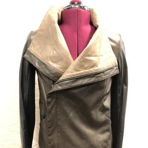 Vince Tri-Color Leather Jacket